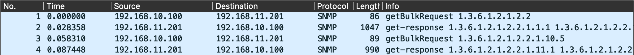 wireshark-captured-snmp-bulk-packets